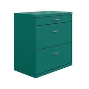 SPACE SOLUTIONS 30 in.W 3 Drawer Lateral File Cabinet for Home/Office, Fits Letter/Legal Sizes, Teal 25074